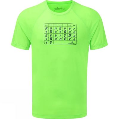Tee Ronhill Advance RunEveryDay Manga Corta Hombre - Verde - Chile KZM152493